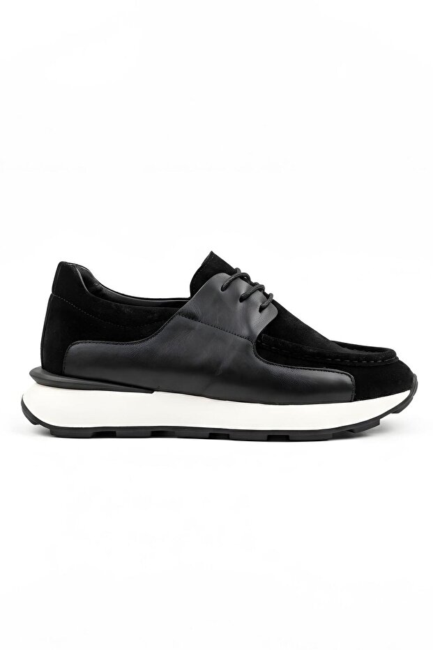 Silva black men's leather shoes