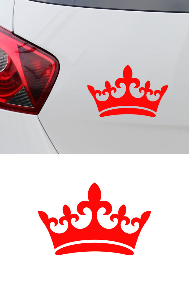 Crown Sticker - King Crown Car Sticker - Crown Auto Sticker - Motor Helmet Sticker 15X10Cm