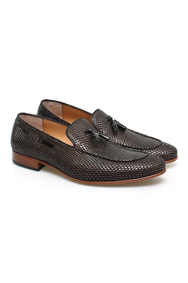 Brown Laceless Genuine Leather Leather Sole Men's Shoes