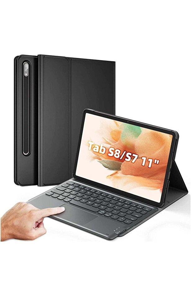 Galaxy Tab S8 Keyboard Case, Touchpad with S Pen Slot, for Samsung Galaxy Tab S8 / S7 11 inch