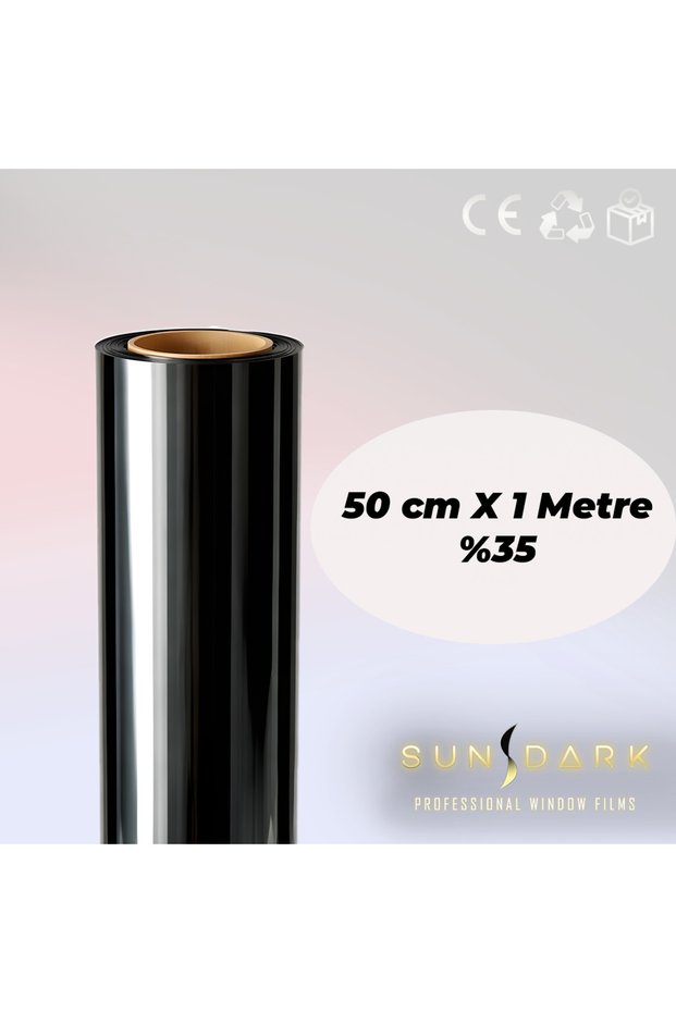 50 cm X 1 Meter | Black Window Film 35% | | Home • Office • Vehicle Compatible