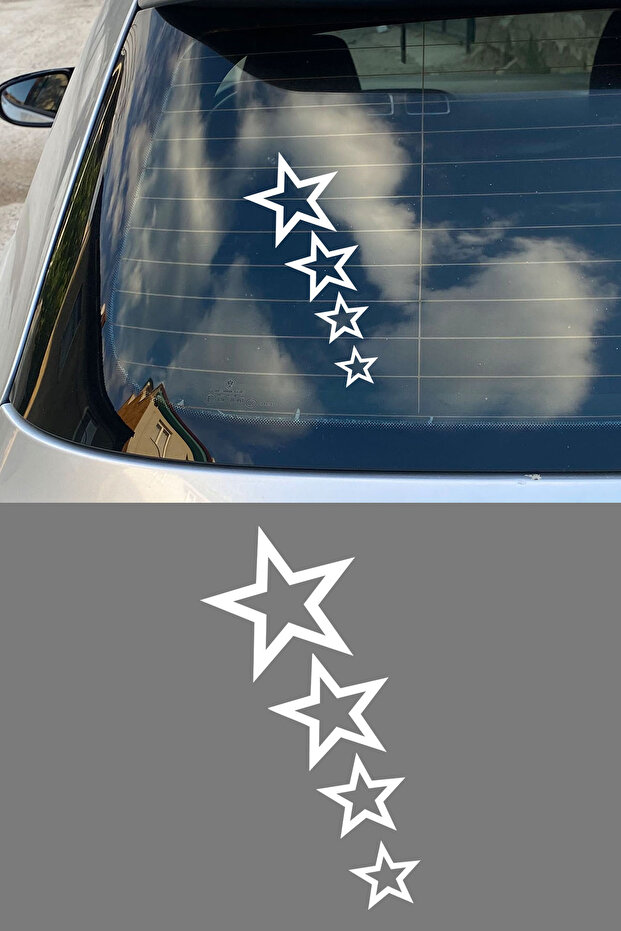 Star Sticker - Minimal Star Car Sticker - Star Auto Sticker 9X15Cm