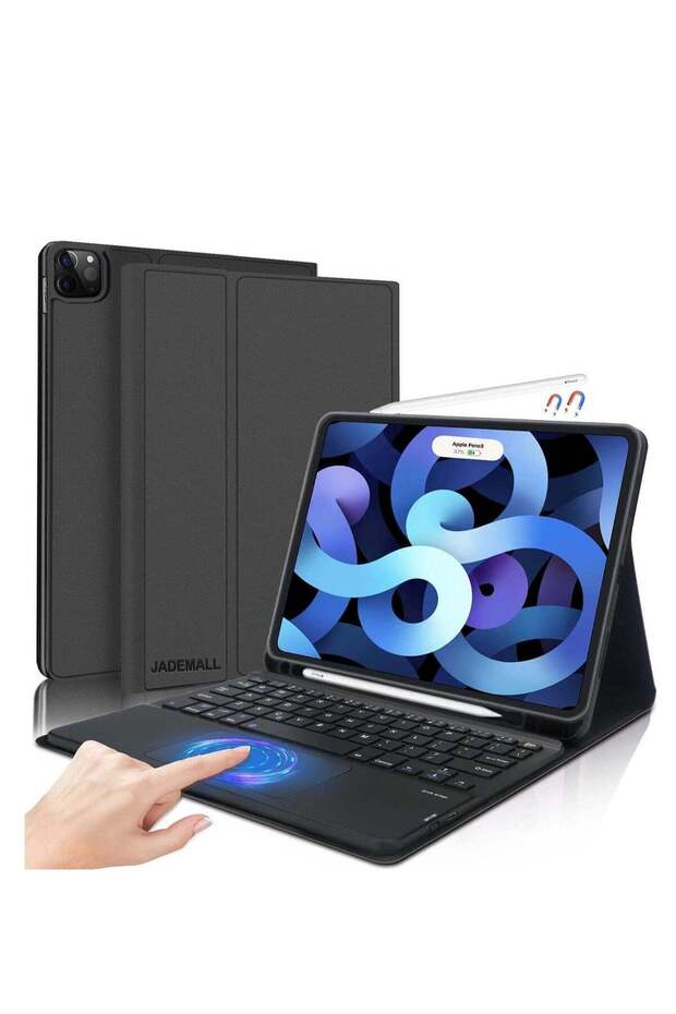 iPad Keyboard Case for iPad Air 4th Generation, Detachable Wireless Bluetooth Trackpad Keyboard, Sma
