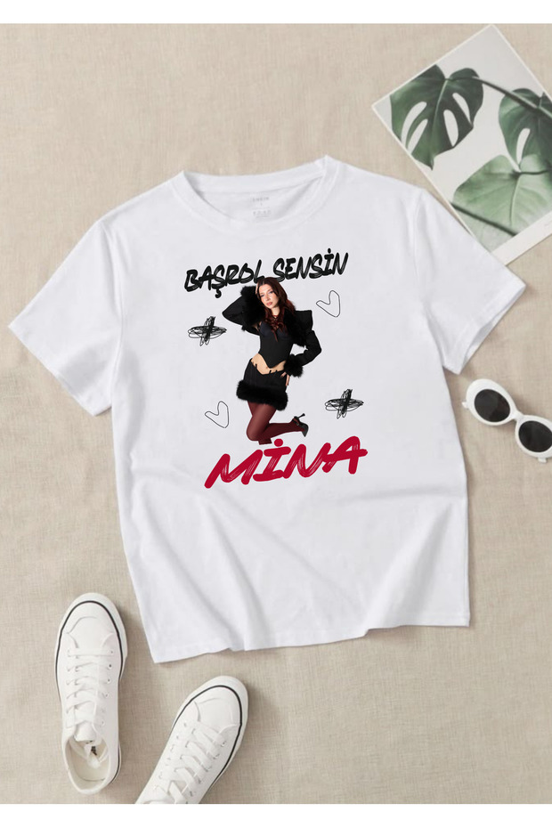 Manifest You Are the Main Character Zoktay Mina Esin Hilal Sueda Lidya Designed T-Shirt 100% Organic Cotton White
