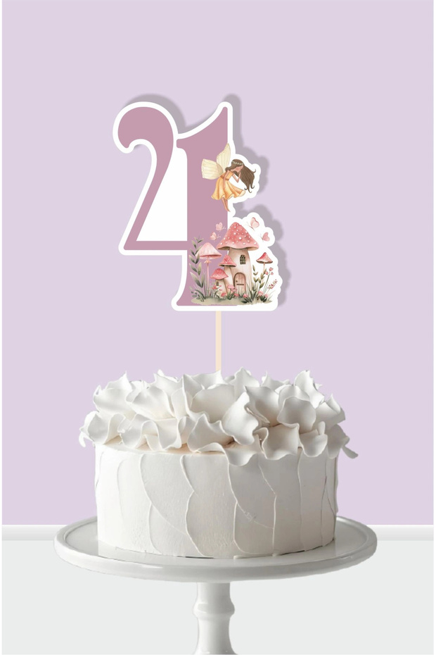 Fairy Girl Theme Cake Decoration for 4 Year Olds *Thick Paper*