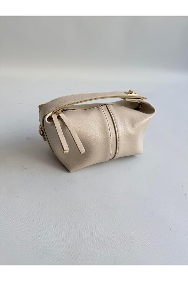 Adriana Model Hand and Women's Shoulder Bag Plain Cream