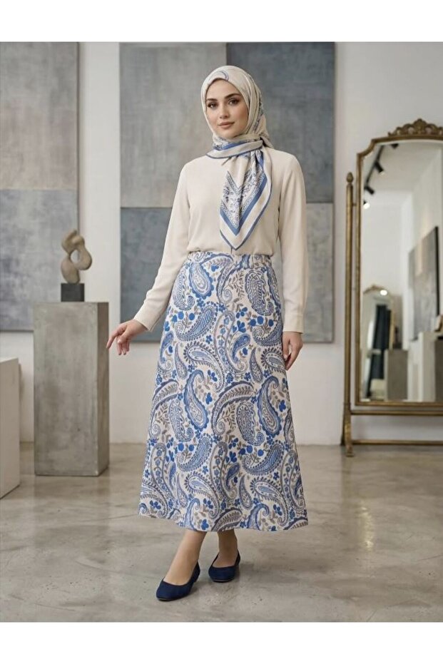 Patterned Hijab Skirt