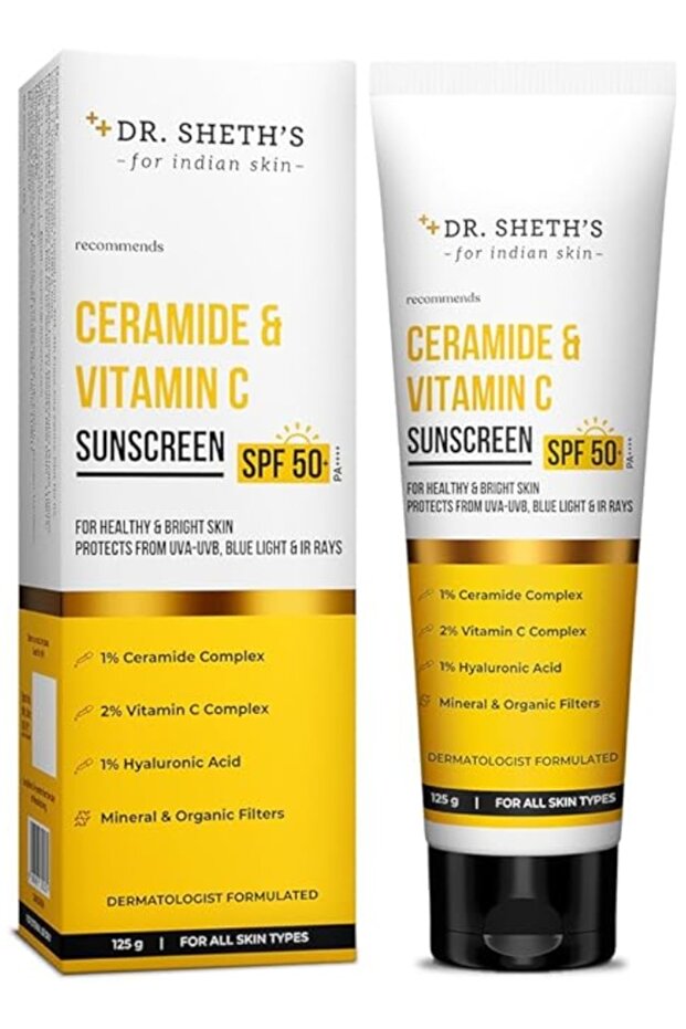 DR SHETH'S CERAMIDE & VITAMIN C SUNSCREEN - 125G