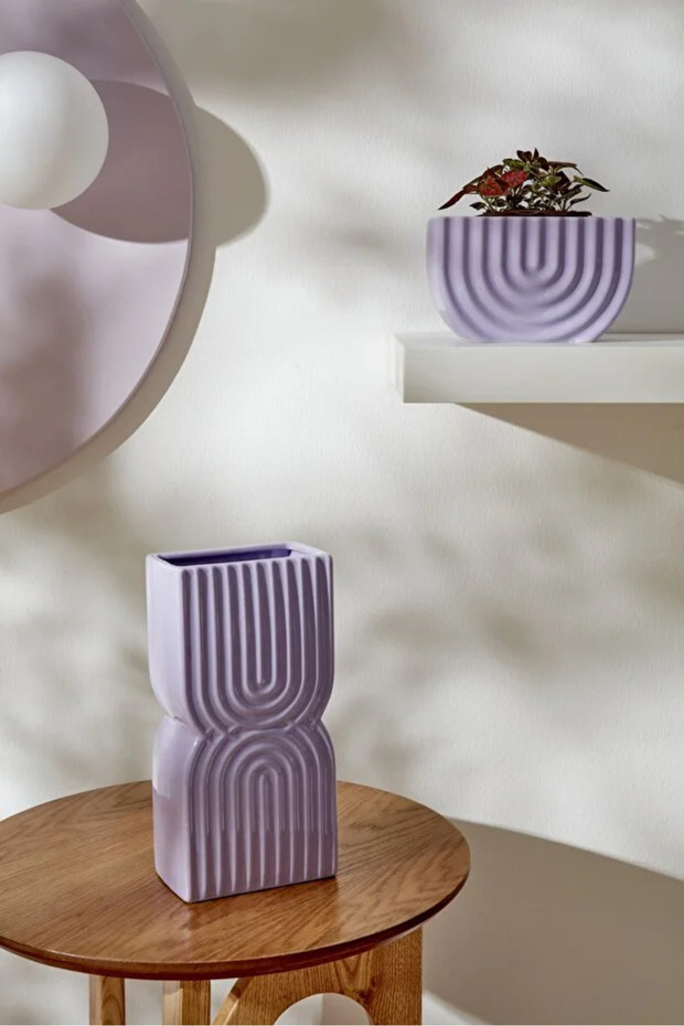 Ceramic Vase Lilac - 26.5 cm