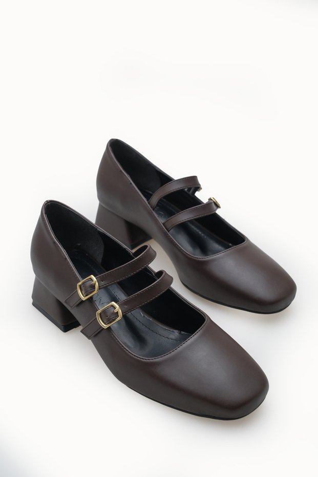 Leda Vera Iarwarin Women's Low Heeled Shoes 00125197 Brown Skin