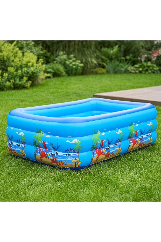 مسبح أطفال هوائي بنقوش عالم البحار - JR-6006PLUS