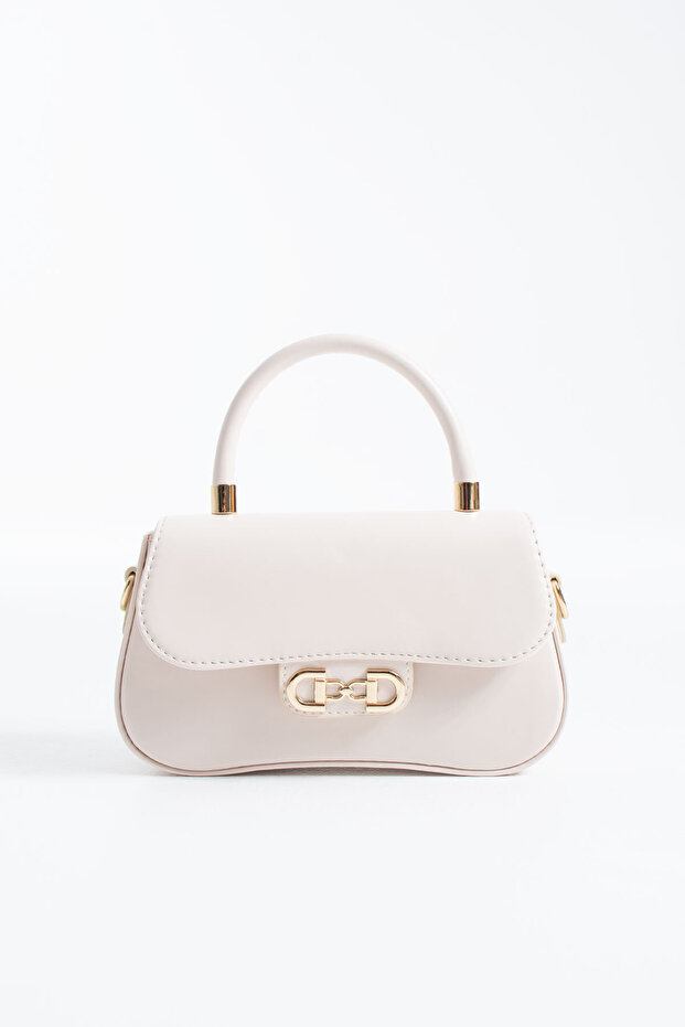 Nçs Cream Cover Baguette Crossbody Women's Bag