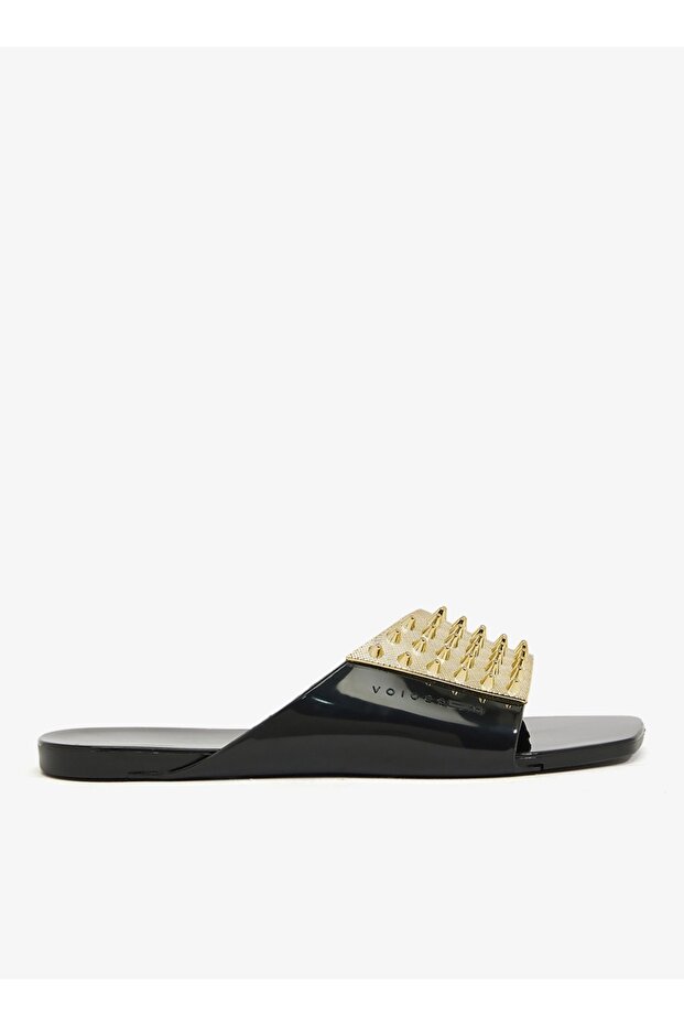 Avolto Punk 2K Women's Low Sandal With Metallic Stud Design-Black, size-37