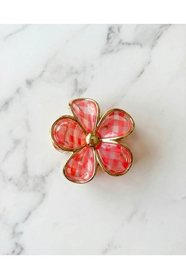 Nerla Pitikare Patterned Flower Acrylic Buckle