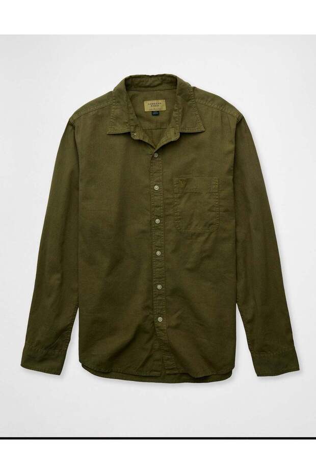 AE Everyday Button-Up Linen Shirt