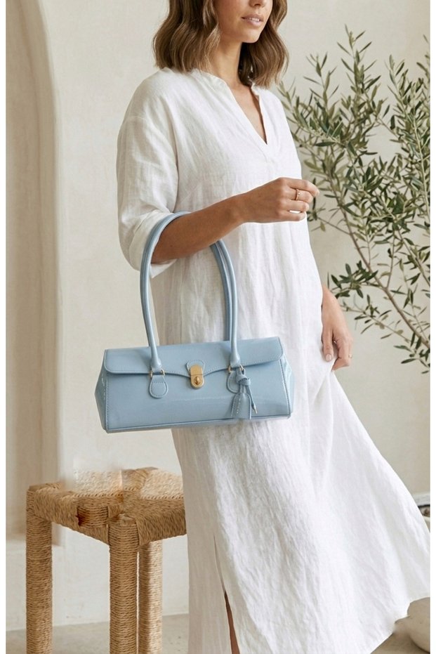 Ella Bebe Blue Women's Hand and Shoulder Bag