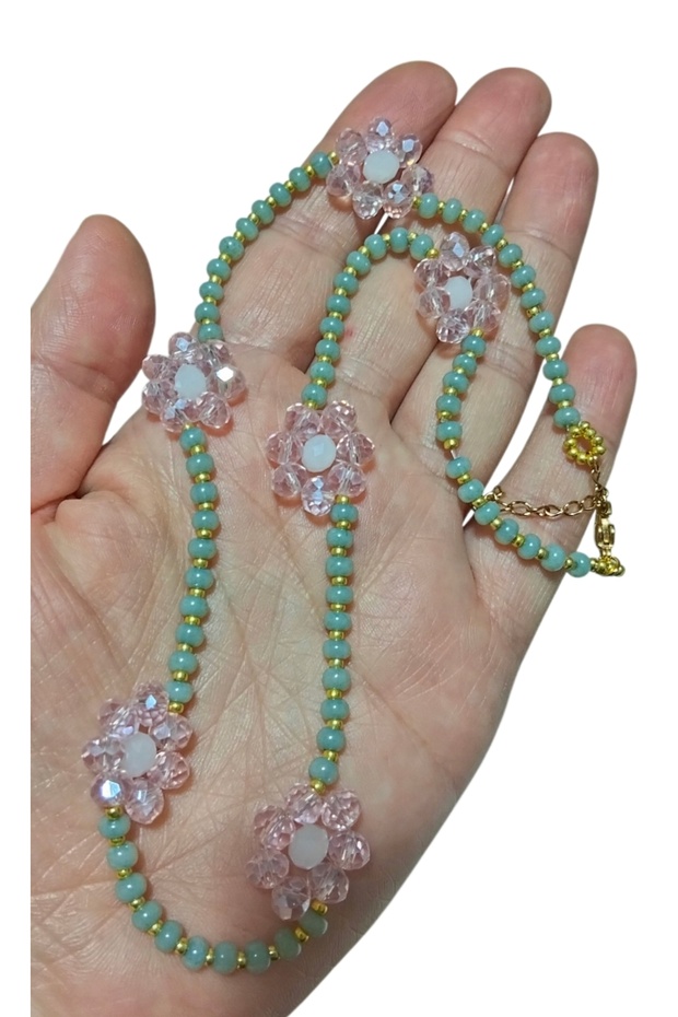 Floral Beaded Handmade Necklace