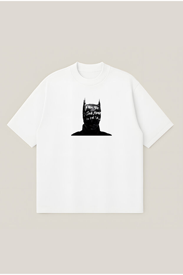 Batman Justice Oversize Boxy Cut Unisex 100% Cotton Printed Tshirt | Streetwear