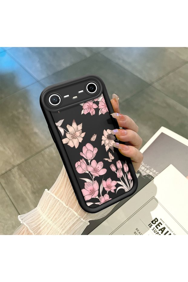 Tecno Spark Slim/Pova Slim Compatible Shockproof Camera Protected Black Silicone Stylish Print Case