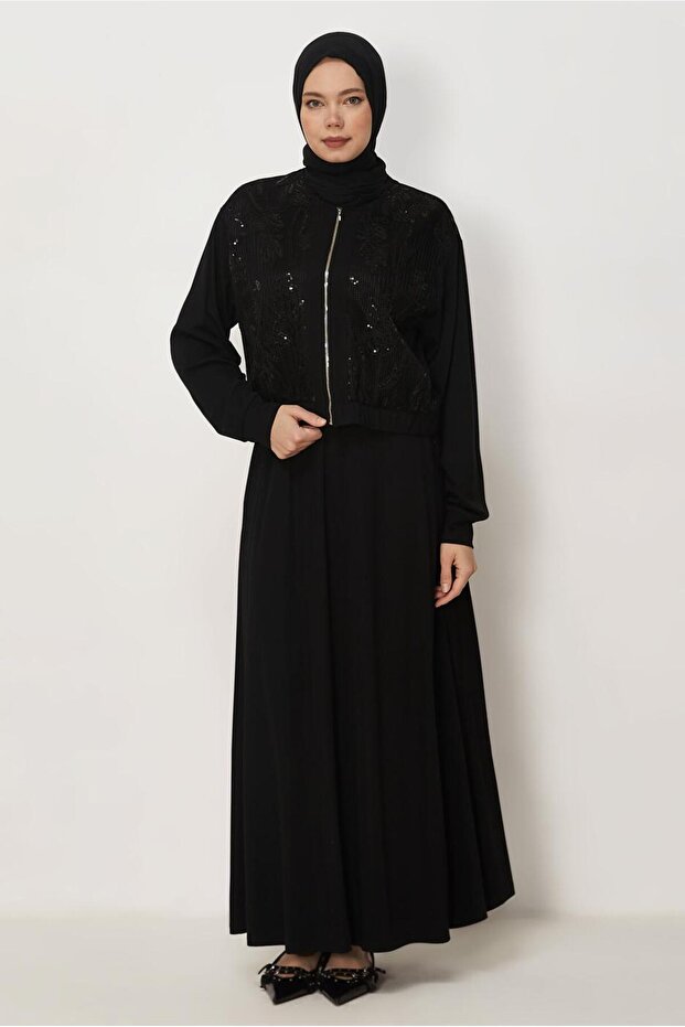 Skirted Track Suit with Sequin Details 46342
