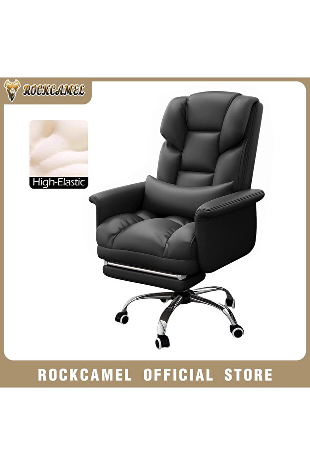 Ergonomic Office Chair/Boss Chair with Lumbar Support and Retractable Footrest