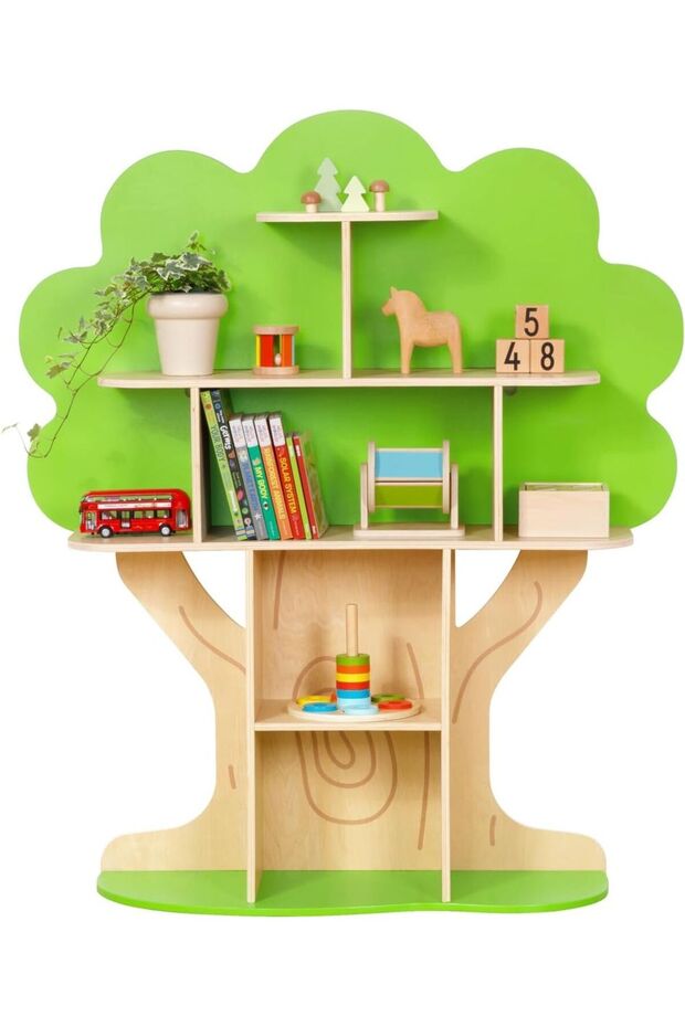 Oook - Kids' Tree-Shaped Bookcase - Green