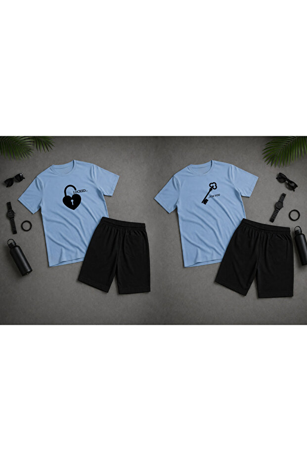 Basic Oversize T-Shirt and Shorts Set – Comfortable Fit, Casual Sports Combination, 2 Pieces Included in the Cart