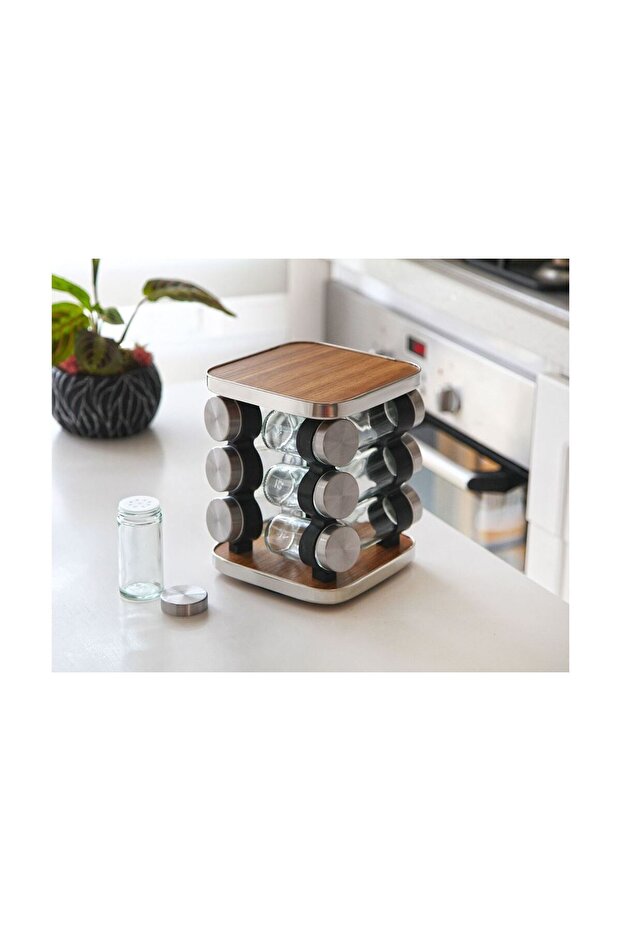Luxury Glass Rotating Spice Bowl