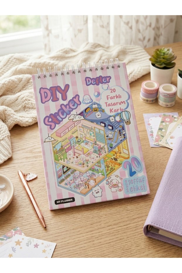 3D 20 Sheets Design Card Sticker Notebook