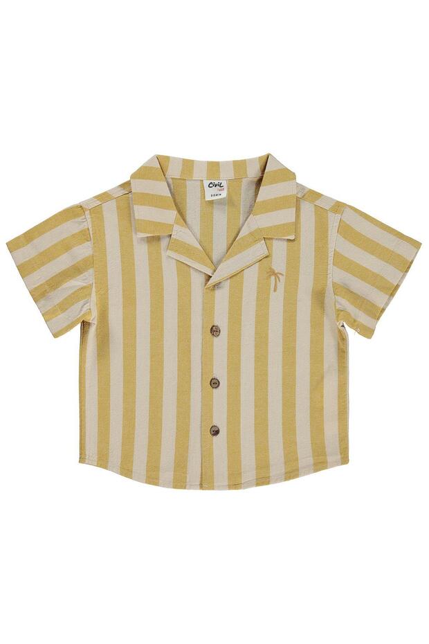Striped 6-18 Months Shirt - Mustard