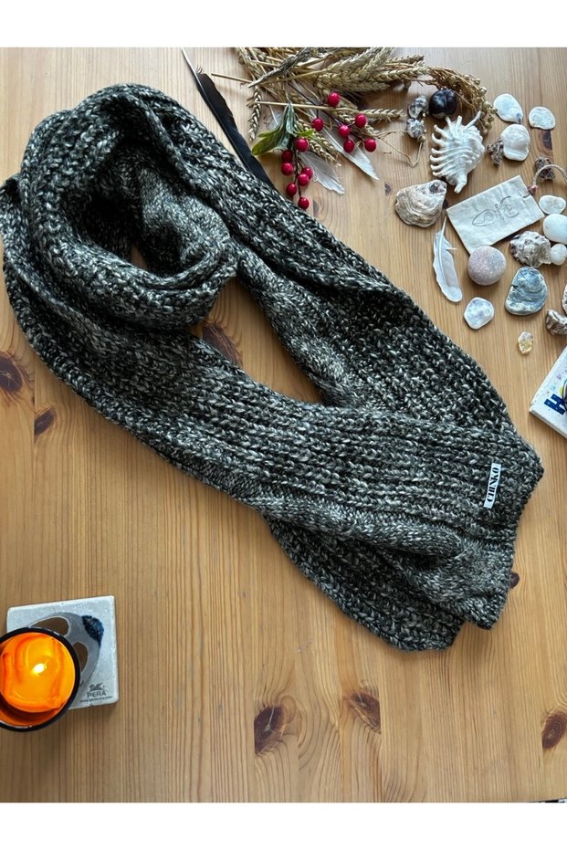 Woolen Two-Color Hair Braided Soft and Smooth Unisex Scarf That Hugs You with Love