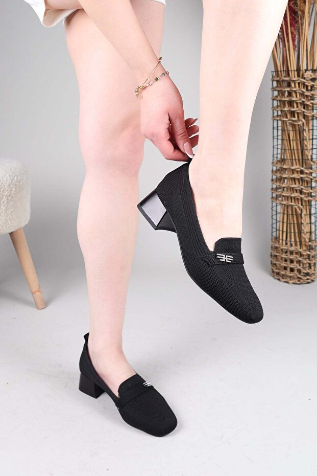 Norte Knitwear Heeled Shoes Black