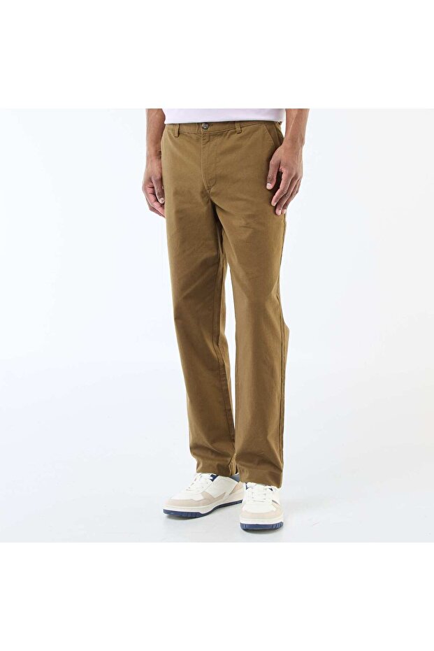 Solid Chino Pants - Regular Fit KHAKI - 2