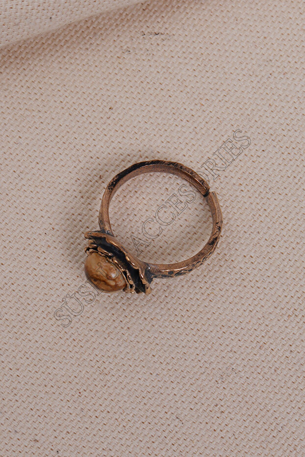 Jasper Stone Flower Model Authentic Ring - 2