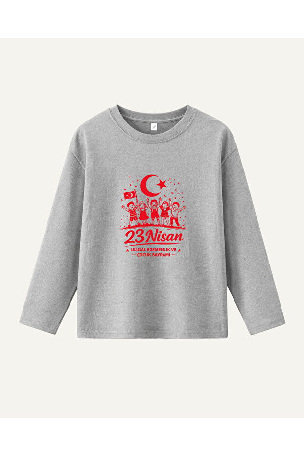 23Rd April Printed Long Sleeve T-Shirt for Children