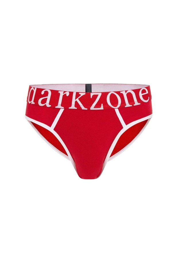 Men's Red Ribbed Slip Underpants