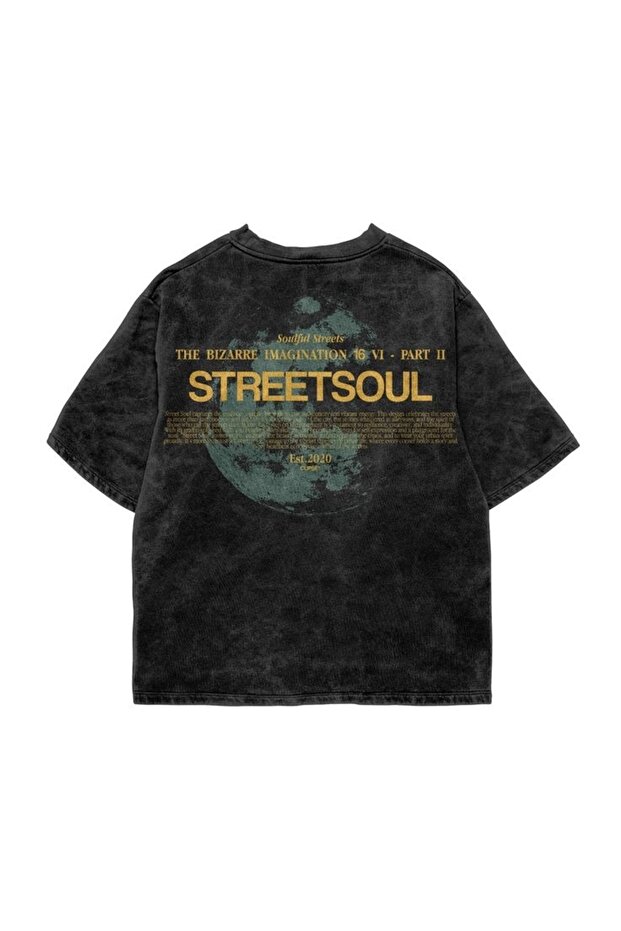 Unisex Men'S/Women's Custom Printed Washed Street Style Oversized Cotton Crew Neck T-Shirt Anthracite