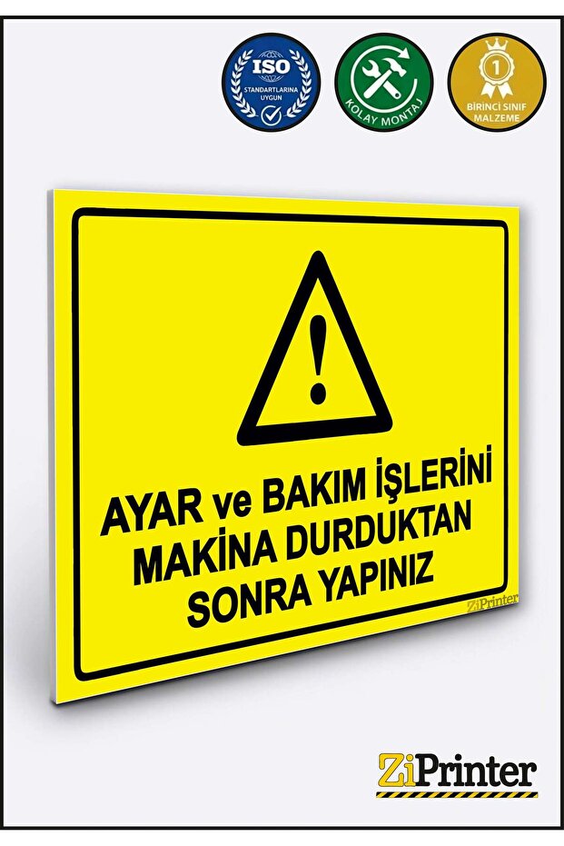 Do Adjustments and Maintenance after the Machine Has Stopped Isg Warning Sign Dekota 25X35 cm