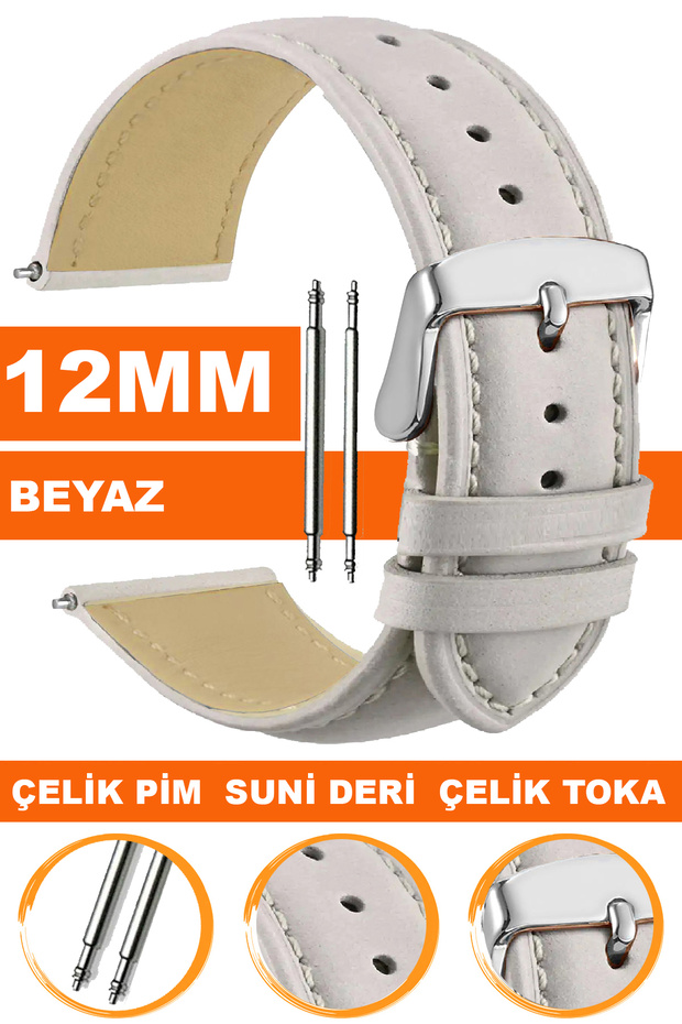 Classic Model Leather Watch Band Strap Compatible with 12mm Watches Al11Db-12Mm