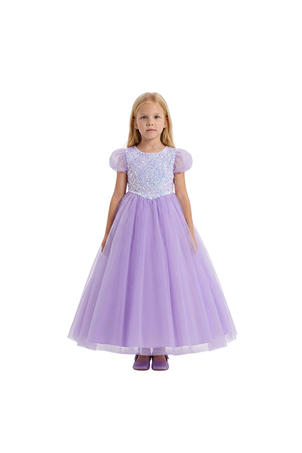 D' Daniela - Puffy Elegant Lace Tulle Party Dress - Multicolor - 3Y to 12Y