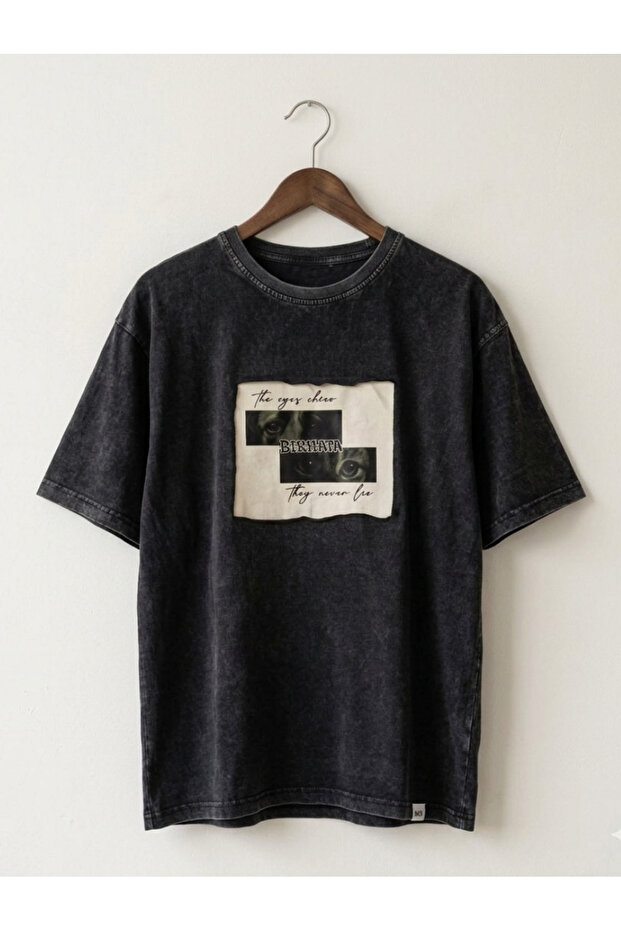 Silent Gaze Unisex Boxy Fit T-Shirt 100% Cotton, Soft & Breathable, Oversized Streetwear with