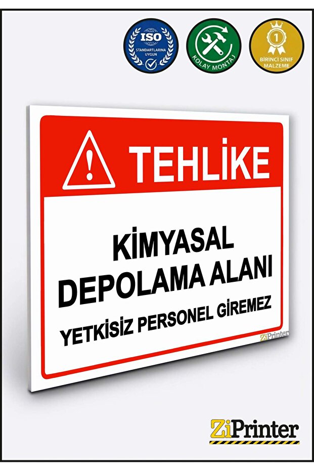 Danger Chemical Storage Area Unauthorized Personnel Do Not Enter Isg Warning Sign Dekota 35X50 cm