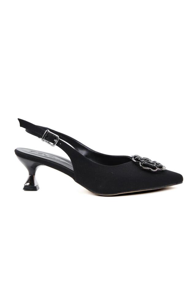 077-988-20 Black Women's Heeled Shoes