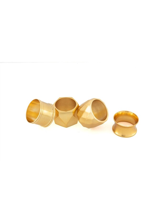 Gold Assorti 4-Piece Napkin Rings