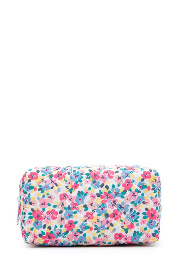 Zc263 Fabric Women's Makeup Bag Pink Flower