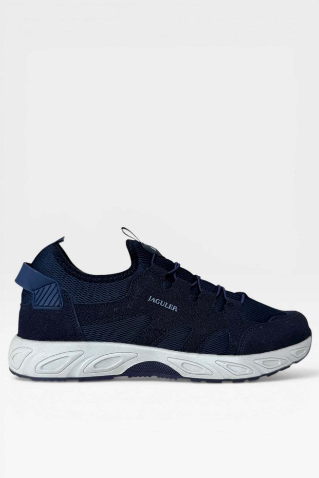 Men's Airfile Laceless Breathable Comfortable Daily Sports Shoes Dark Blue