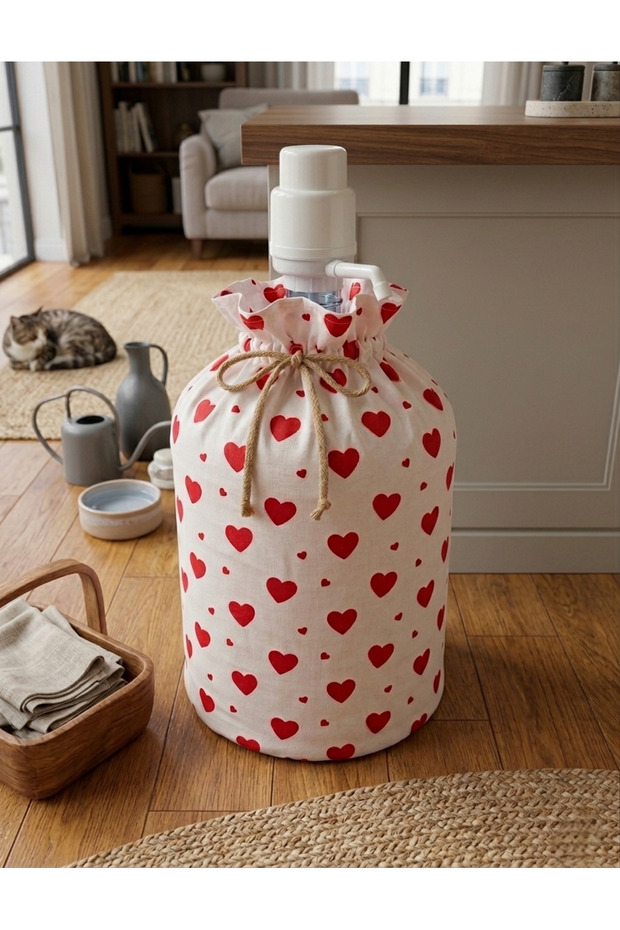 Heart Patterned Decorative Bottle Cover, Standard Bottle Compatible Kitchen Organizer Bottle Cover