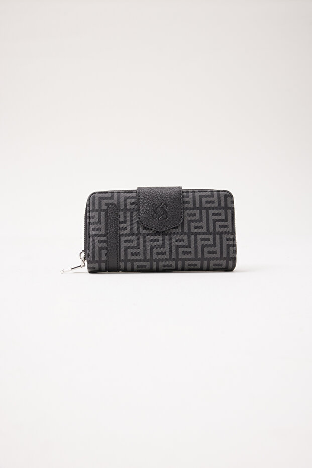 Kadın Monogram Baskılı Cüzdan