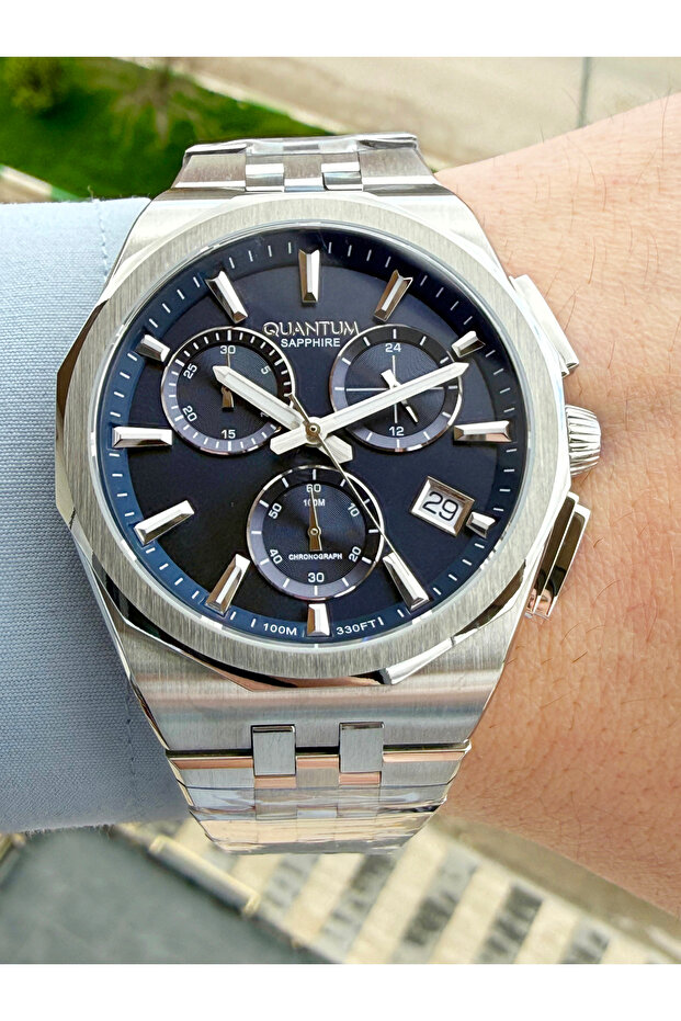 10 Atm Water Resistant 300 ft Steel Men's Wristwatch