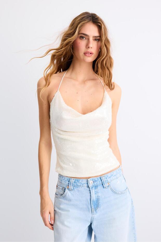 Pullu halter top - 3